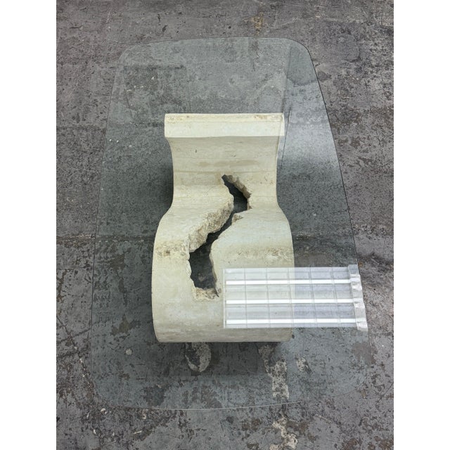1970s Sculptural Travertine Coffee Table, 1970s For Sale - Image 5 of 12