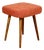 Vintage Square Orange Terracotta Stool For Sale