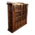 Crafters and Weavers Mission Double Door Bookcase With Side Shelves in Walnut For Sale