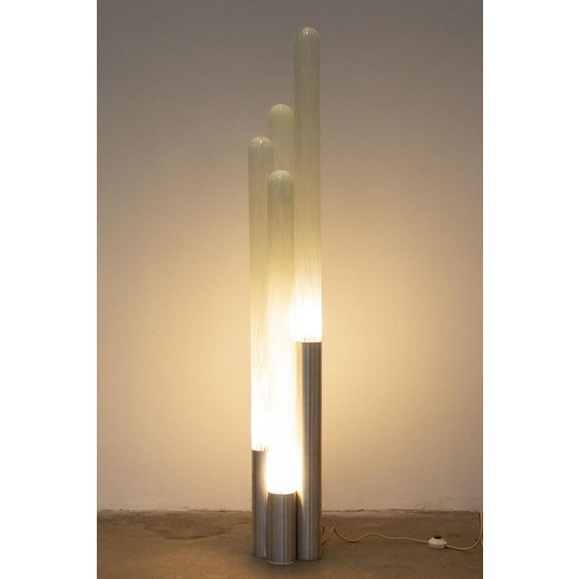 Five-Stem Murano Glass Floor Lamp, Italy For Sale - Image 3 of 12