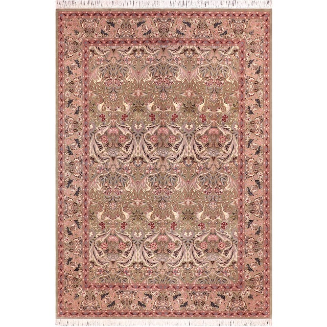 Shabby Chic Pak-Persian Green/Rust Wool Rug - 9'0'' X 12'0'' For Sale - Image 9 of 9