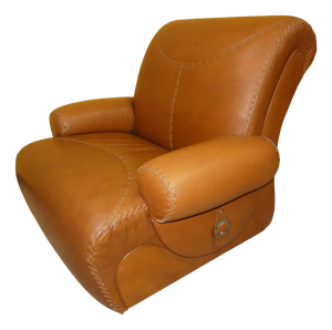 Baseball Style Leather Chair, 1970s
