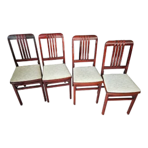 1930’s Louis Rastetter & Sons Solid Kumfort Solid Wood Folding Chairs - Set of 4