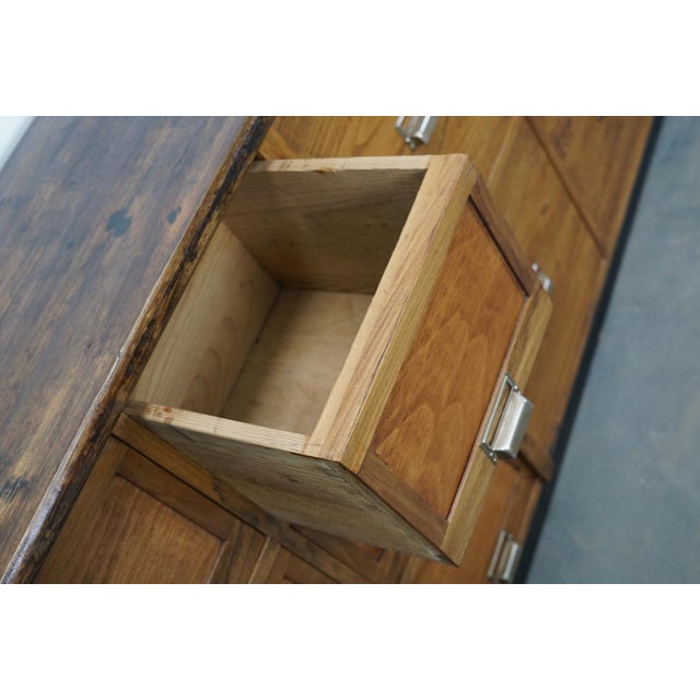 Large Mid-Century French Pine and Oak Apothecary Cabinet, 1950s For Sale - Image 14 of 18