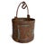 Metal Large Antique Iron Bucket W/Handle For Sale - Image 7 of 8