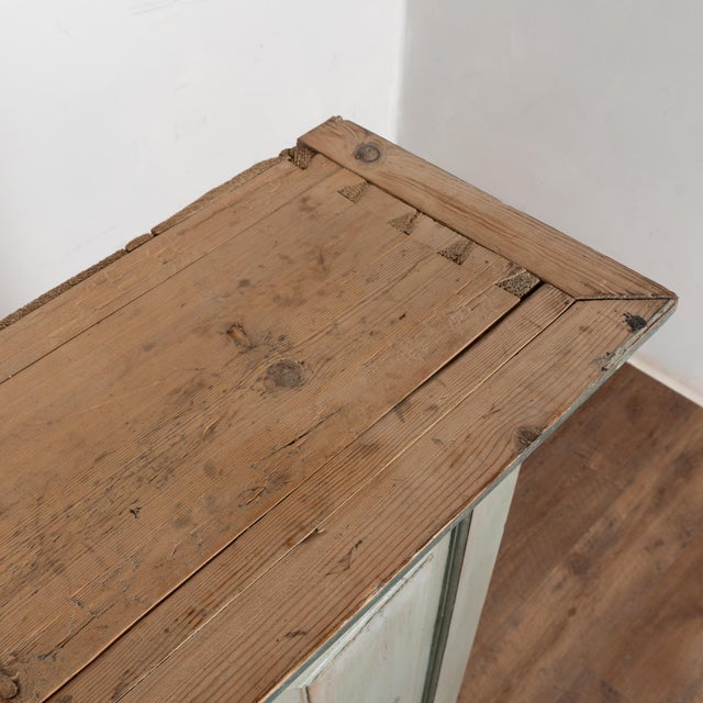 Original Painted Swedish Pine Cabinet Sideboard, Dated 1847 For Sale - Image 6 of 12