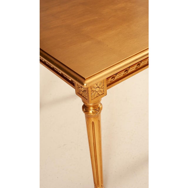 Handcrafted in Italy from solid cherry, this square lamp table features a warm finish accented with hand-applied 24-karat...