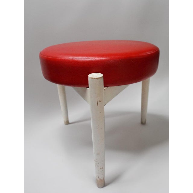 Vintage Scandinavian Round Stool by Hugo Frandsen, 1960s For Sale - Image 17 of 17