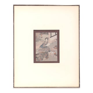 Scribe and Personal Assistant to the Shogun - Japanese Woodblock Print on Paper For Sale