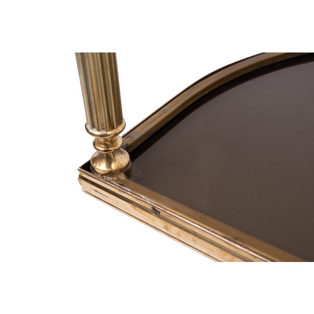 Brass Demi-Lune Tables from Maison Jansen, France, 1970s, Set of 2 For Sale - Image 12 of 13