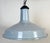 Industrial Light Blue Enamel Factory Pendant Lamp, 1960s For Sale - Image 6 of 18