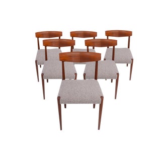 Danish Modern Teak Dining Chairs by Knud Færch for Slagelse, 1960s, Set of 6 For Sale