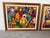 Vintage Haitian Folk Art Market Scene Oil on Canvas Painting by Michael, Wood Framed For Sale - Image 4 of 12