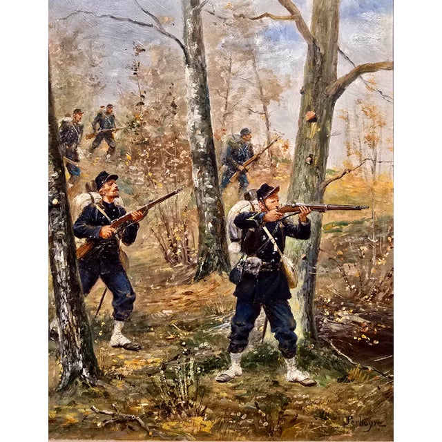 Paul Émile Léon Perboyre- 19th Century French Military Scene Oil Painting For Sale - Image 4 of 11