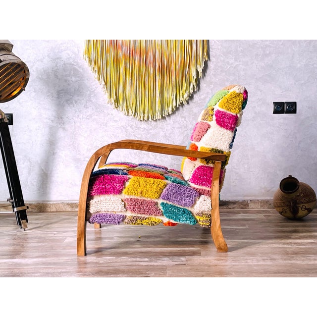 Handmade Walnut Wood Chair | Chairish