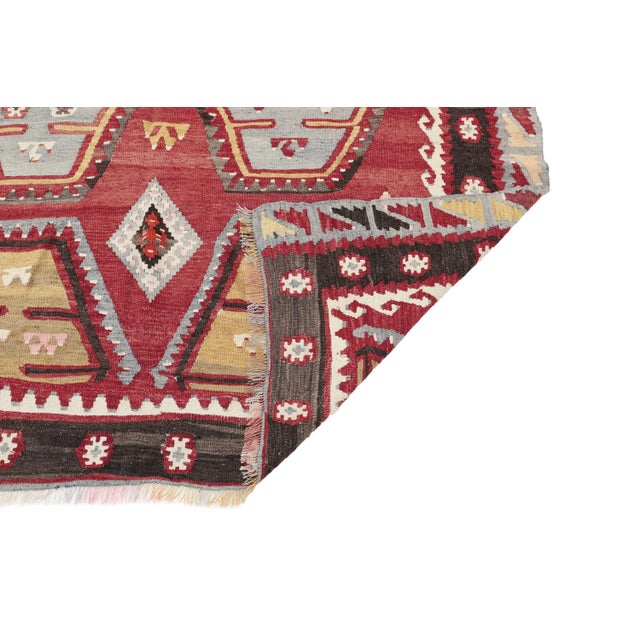 Mid 20th Century Vintage Turkish Sivas Kilim Rug For Sale - Image 5 of 7