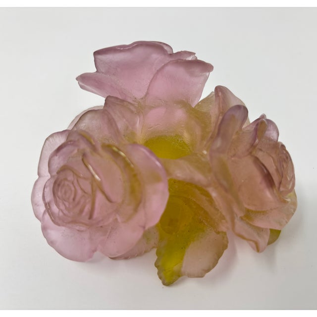 1990s Daum Candleholder, Collectible Decorative Object, Glass, 1990, France For Sale - Image 5 of 14