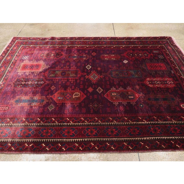 Textile Galerie Shabab Collection Antique Indian Agra Rug Accent Rug For Sale - Image 7 of 10