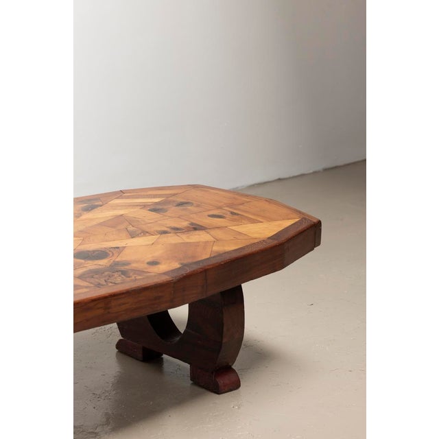 1980s Inlaid Wood Coffee Table, 1980s For Sale - Image 5 of 10