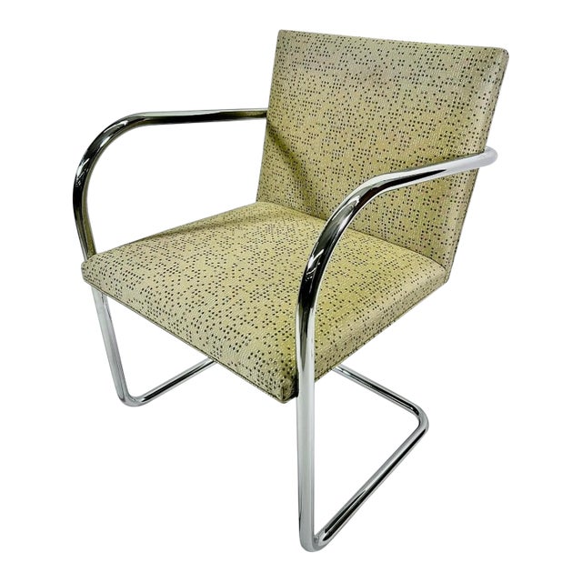 Knoll Brno Chrome Tubular Chairs by Mies Van Der Rohe Armchair For Sale