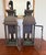 Pair of vintage Suffork Scroll Arm Outdoor Lanterns by Visual Comfort. Made of copper, these have a lovely aged verdigris...
