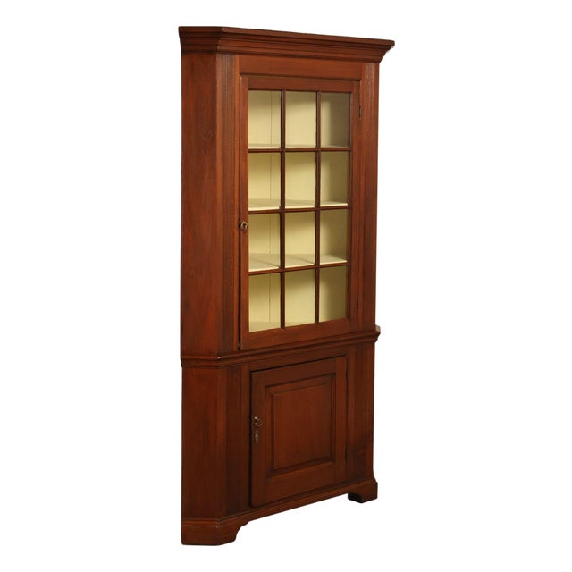 Antique American Walnut Corner Cabinet For Sale