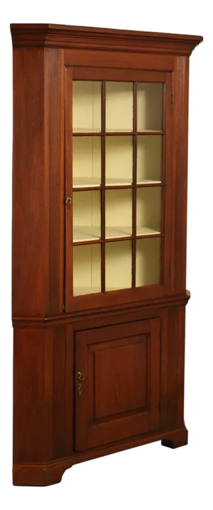 Antique American Walnut Corner Cabinet