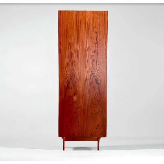 1960s Small Mid-Century Scandinavian Modern Wardrobe in Teak Veneer, 1960s For Sale - Image 5 of 17