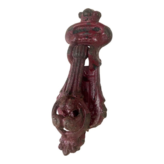 English Edwardian Cast Iron Door Knocker For Sale