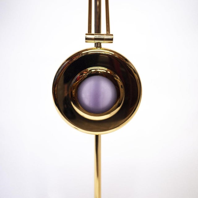 Metal Italian Brass Floor Lamp by Relco, 1980s For Sale - Image 7 of 12
