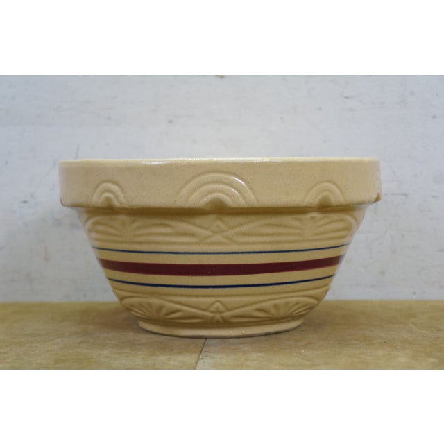 Mid 20th Century Mid 20th Century Robinson Ransbottom Roseville Ohio 305 Geometric Mixing Bowl Red For Sale - Image 5 of 14