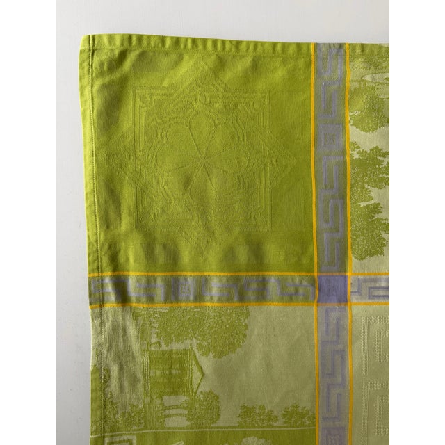 Vintage French Jacquard Tablecloth Designed by Primrose Bordier for Le Jacquard Français For Sale - Image 10 of 10
