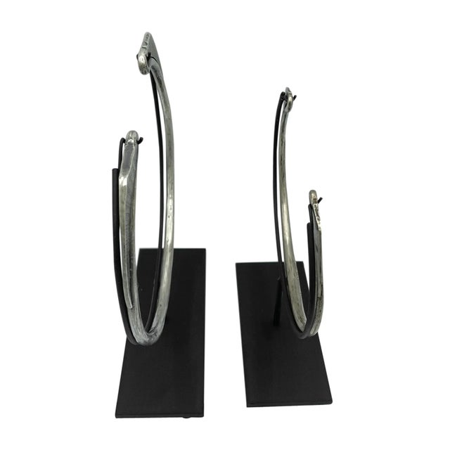 Modern Late 19th Century Chinese Miao Silver Neck Ornaments- a Pair For Sale - Image 3 of 6