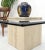 Large Square Travertine Base Glass Top Coffee Table For Sale - Image 9 of 13