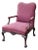 Century Mahogany Armchair Chippendale Style Ball & Claw Foot Vintage 80s For Sale