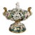 Vintage Italian Capodimonte Porcelain Cherub Double Handle Pedestal Bowl W/ Lid For Sale
