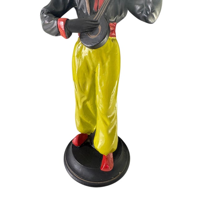 Sculpture Materials Pair of Vintage Alexander Backer Blackamoor Chalkware Figurines For Sale - Image 7 of 13