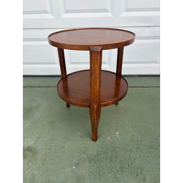 Brown Italian Side Table Attributed to Guido Zicele for Bloomingdale’s For Sale - Image 8 of 10