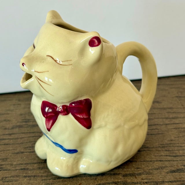 Ceramic 1950s Mid-Century Modern Shawnee Pottery Puss 'N Boots Creamer Mini Pitcher For Sale - Image 7 of 9