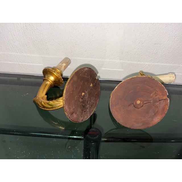 Vintage Wooden Wall Lights, 1850, Set of 2 For Sale - Image 4 of 7
