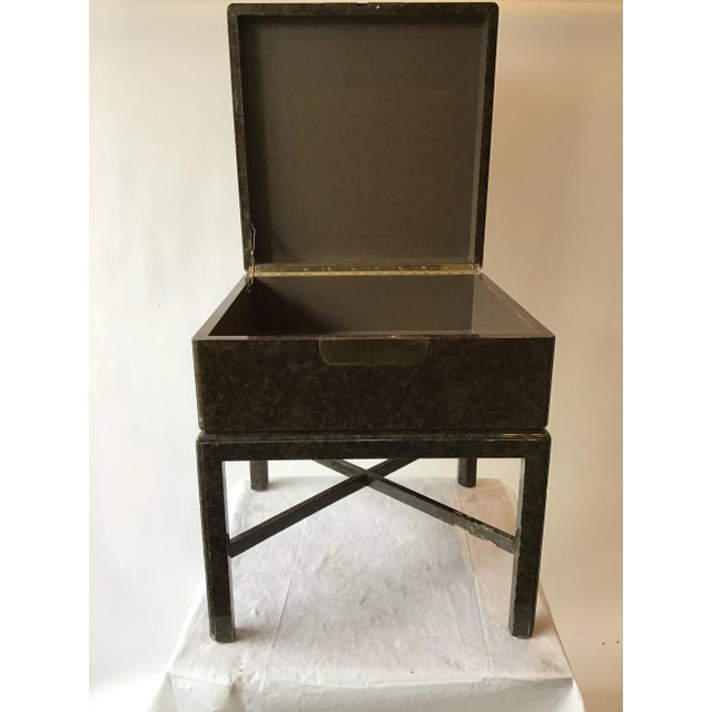 Wood 1980s Trunk on Base Side Table For Sale - Image 7 of 11