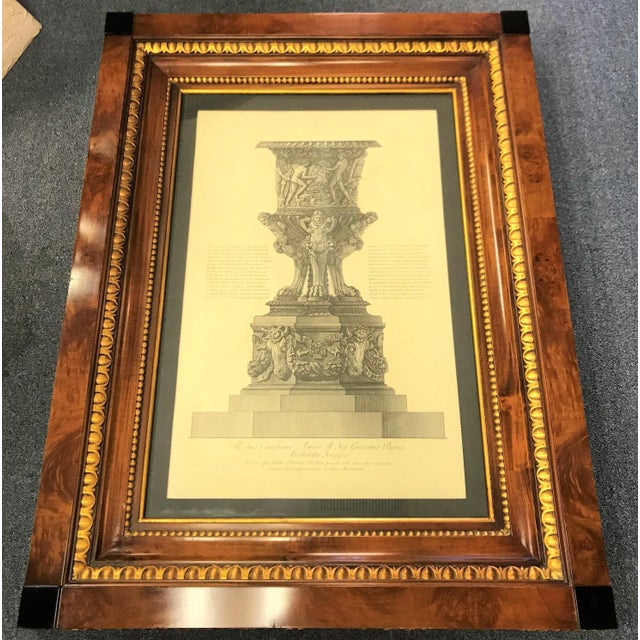 Fantastic! This is a beautifully framed urn etching by 18th century architect, Giovanni Batista Piranesi. He was an...
