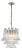 Mid-Century Modern Chandelier 3-Tier Clear Art Glass Pendant Light in Antique Bronze For Sale