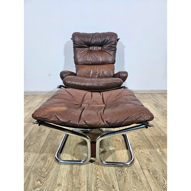 Set of Armchair and Ottoman by Harald Relling for Westnofa For Sale - Image 15 of 18