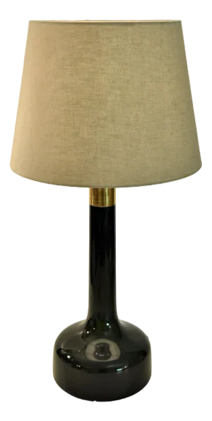 Dark Green Glass Table Lamp by Holmegaard for Le Klint, Denmark
