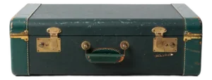 Mid-Century Green White Star Suitcase