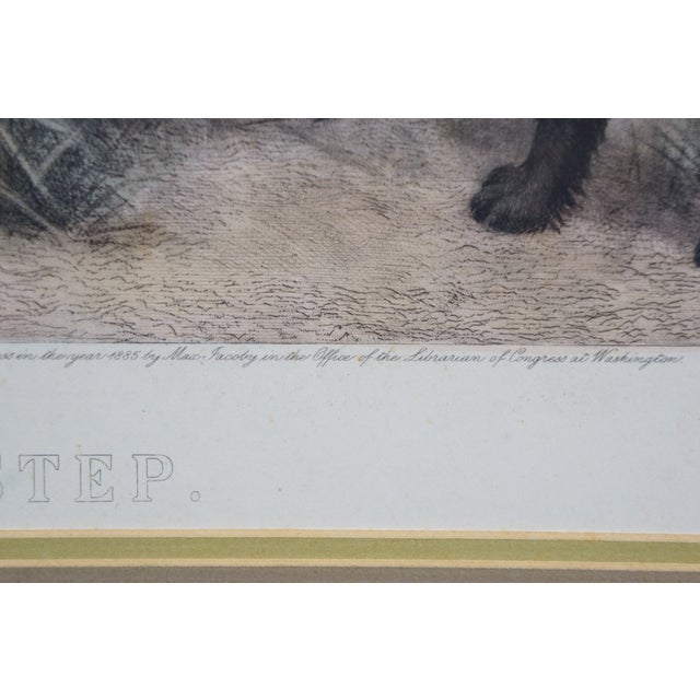 Red Antique Arlent Edwards First Step Puppy Engraving After George Swinstead 37" For Sale - Image 8 of 16