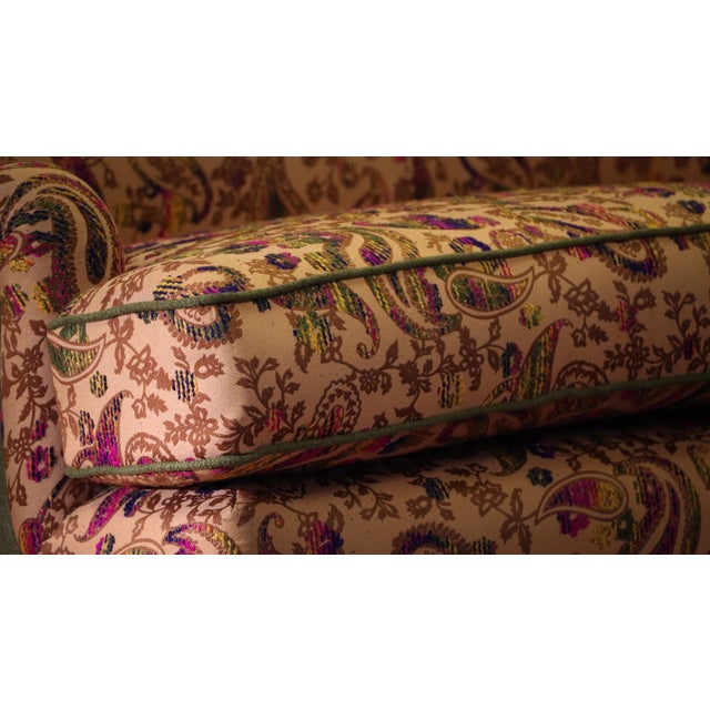 Three-Seater Standard Sofa with Embroidered Paisley, 2010s For Sale - Image 13 of 16