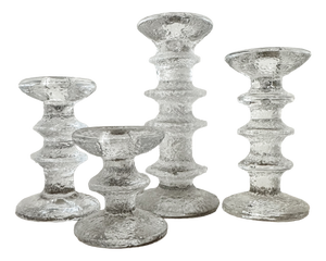 Iittala Festivo Candleholders by Timo Sarpaneva for Iittala, 1990s, Set of 4