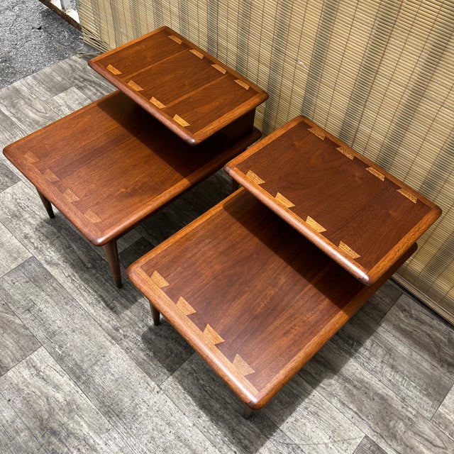 A Pair of Newly Refinished Mid Century Modern Side Tables by Lane Acclaim Circa 1960s For Sale In Miami - Image 6 of 18
